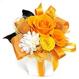 みどりの時間 プリザーブドフラワー クリアーケース付 (オレンジ)