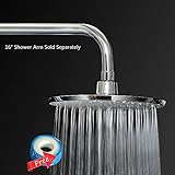 Purelux 8 Inch Rainfall Fixed Mount Shower Head with Brass Swivel Ball Connector & Flow Restrictor, 