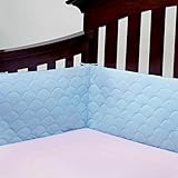 Lifenest Breathable Padded Mesh Crib Bumper -Blue by UBIMED [並行輸入品]