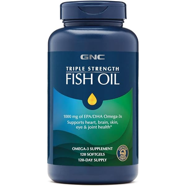 GNC Triple Strength Omega 3 Fish Oil 1000mg, 120 Count, Supports Joint,  Skin, Eye, and Heart Health : Amazon.com.au: Health, Household \u0026 Personal  Care
