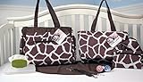 SoHo Collection, Little Giraffe 8 pieces Diaper Bag set *Limited time offer !* (Safari Brown) by SoH