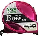 シュナウザー　メタルカラーコンベックス　BossLock（ボスロック）　尺付相当目盛付　SB-5525 (レッド)