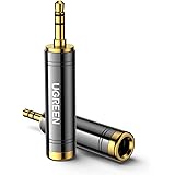 UGREEN 6.35mm to 3.5MM メス to オス 6.35 3.5 ステレオミニプラグ（メス）⇒ステレオ標準プラグ（オス) 交換アダプタ 【2セット】