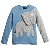 MIOIM® 秋冬 防寒 子供服 シャツ 長袖 トップス 象柄 スウェット カットソー カジュアル 2色3サイズ