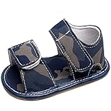 キッズサンダル　赤ちゃん 涼しい 柔らかいサンダル　耐摩　PUレザーサンダル　ビーチサンダル　軽量 ベビー　可愛い　シューズ　男女兼用　ブラウンｘブルー　6-12ヶ月に対応　夏