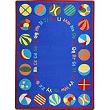 Joy Carpets Kid Essentials Early Childhood Bouncy Balls Rug Multicolored 5'4 x 7'8 [並行輸入品]