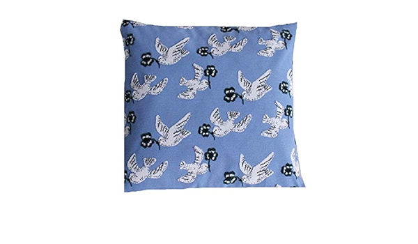 Amazon Co Jp シャンブルドゥシャーム Chambre De Charme Eipe ハトとクローバージャカード クッションカバー サックス F 服 ファッション小物