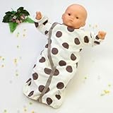 長袖ドレスオール（2ウェイオール）ブラウンドット