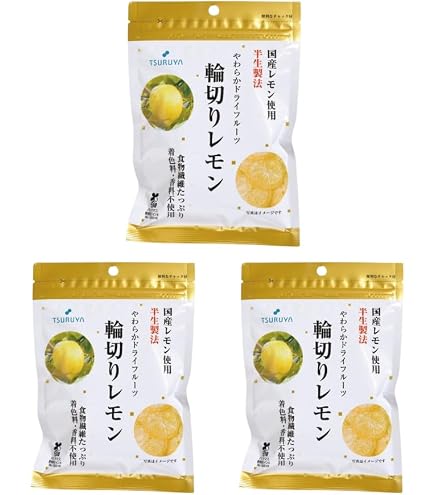 Amazon.co.jp: ツルヤ やわらかドライフルーツ 輪切り塩レモン 90g 個