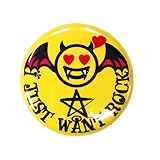 パンク ロック系 缶バッジ イービルスマイル