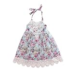 ベビーガールレースチュールフリルタッセル花柄プリンセスホルター誕生日チュチュドレス カラー: グリーン