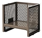 サンコープラスチック 積重ね収納 eラックL 幅36.3×奥28.8×高34.1cm ブラウン