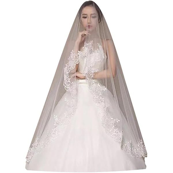 Amazon.co.jp: misakinoya ウエディングベール ロングベール 花嫁
