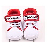 WIN ベビー シューズ 子供 靴 ベビースニーカー柔らかい靴底　軽量 　子供用歩行靴　スニーカー ファーストシューズ　上履き　レザーシューズ　男の子　キッズ　赤ちゃん (12cm, レッド)