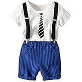 ベビー フォーマル ベビー服 上下 3点セット 男の子 半袖 スーツ Tシャツ パンツ 半ズボン サスペンダー 紳士服 子供服 発表会 結婚式 七五三