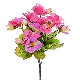 人工シルクピンクパンジーの花束