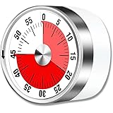 タイマー 勉強 子供 時間管理 機械式 キッチンタイマー タスク管理 ゲーミングアラーム ワーキングタイマー アナログ 磁石 SweetBaku (白)
