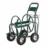 ALEKO GHRC400 Heavy Duty Hose Reel Cart Industrial 4 Wheel 400 Foot Hose Capacity Outdoor Yard Garde
