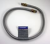 Cambridge Flexible Gas Connector w/Fittings, 5/8" O.D. x 1/2" MIP x 1/2" MIP, 48" Length- 106,000BTU