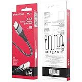 【急速充電】BOROFONE (1.2m) 両面挿し Lightningケーブル iPhone12対応 (BLACK)