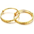 Ethlyn 2pcs/lot 18K Gold Plated Stars Children Kids Lucky Bangles &bracelets Birthday Present for boys and girls, 5cm, gold p