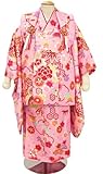 七五三 着物セット 3歳 女の子 ピンク着物×ピンク被布 菊 桜 鞠(着物・長襦袢・被布コート・巾着・髪飾り・草履・伊達衿)