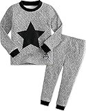 [Vaenait Baby]キッズ子供ベビー服綿100％ルームウェア長袖パジャマ寝間着上下セット Black Star XS