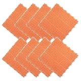 ワタナベ工業 スケルトン人工芝 クリアターフ 30cm角 8枚セット オレンジ YS-4