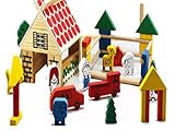 【ノーブランド 品】ブロックセット　村　ファーム　ビルディング　木製　玩具　子供　贈り物