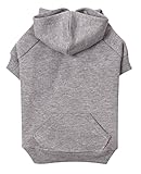 SCT  ドッグウェア 無地犬服 パーカー トレーナー 犬 服 ペット服 あったか いぬ (XL, Gray)