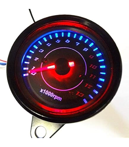Amazon | aiNET製 電気式タコメーター ブラックパネル 13,000rpm LED