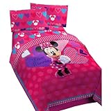 Disney Minnie Mouse Hearts Bow-tique Full Bed Comforter [並行輸入品]