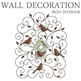 アイアン ウッド 壁飾り ウォールデコレーション 壁掛け インテリア 鳥 バード ハウス ウォールデコ ウォールオーナメント アートパネル インテリア雑貨 ディスプレイ 玄関 アンティーク おしゃれ