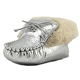 (ジェシカ シンプソン) Jessica Simpson Royce ベビー 米国 4 シルバー モカシン [並行輸入品]