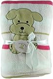 SnuglyベビーピンクFleece Baby Blanket w / Embroidered子犬