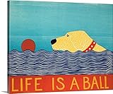 Stephen Huneckプレミアムシックラップキャンバス壁アート印刷題名Life Is A Ball Yell 30" x 24" 2062235_24_30x24_none