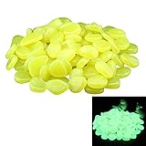 Pawaca 飾り石 夜光石 水槽飾り 石 舗装 庭づくり　アクアリウム 水槽 鑑賞用 アクアリウム用具 レイアウト用品 グローストン 夜間蛍光 水槽用アクセサリー　100個セット