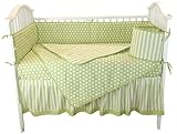 Tadpoles Dot and Stripe 4 Piece Crib Set, Green by Tadpoles