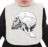 Hand holding skull ネクタイを有する有機ビブ Medium