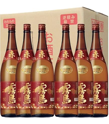 Amazon.co.jp: 赤霧島 1800ml 25度 6本セット : 食品・飲料・お酒