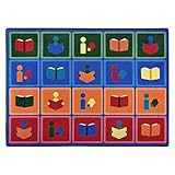 Joy Carpets Kid Essentials Early Childhood Library Blocks Rug Multicolored 7'8 x 10'9 [並行輸入品]