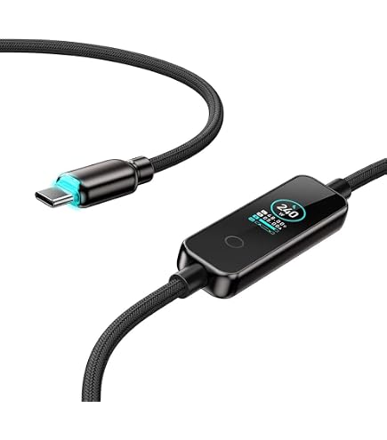 ChargerLAB Power-Z AK001 Cavo Tester USB-C PD 240W Con Display 0.96'' - Misuratore Di Ricarica Con Monitor Di Tensione, Corrente, Temperatura