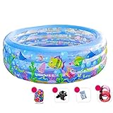 WENJUN インフレータブルプールラウンドバスタブ大人のおしゃぶり温めた家族のプール幼児の子供の浴槽アダルトプール ( 色 : B , サイズ さいず : 185*50 cm )