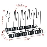 LSERVER 伸縮式フライパンラック 鍋ブタスタンド キッチンストレージ