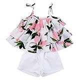 Cutelove 子供服 Tシャツ タンクトップ Tシャツ＆パンツ 上下セット レモン柄 ショートパンツ 袖なし 女の子 ベビー 可愛い 夏
