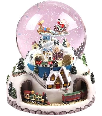 Amazon.co.jp: Vifxucy スノードーム型クリスマスオルゴール