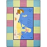 Joy Carpets Kid Essentials Active Play & Juvenile Lil' Mermaid Rug Multicolored 3'10 x 5'4 [並行輸入品]