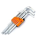 9個/セット六角キーセット耐久性のあるクロムバナジウム アレンキー レンチセット L型レンチ6角形メカツールセット Wrench Set HK2