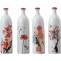 Amazon｜[Kulangsu ]職人手作り 空き瓶 保存瓶 陶器瓶 ワイン