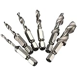 SODIAL 6個 M3-M10 高速度スチール六角シャンク アールドリルビット